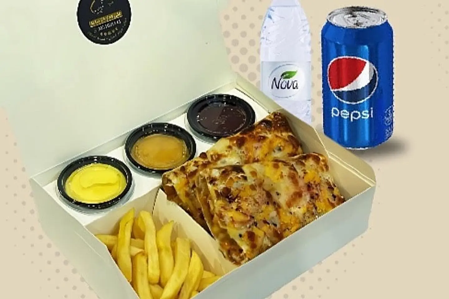 ساندوتش تشيكن فرايز - وجبه تشيكن فرايز بيبسي ماء بطاطس صوصات
