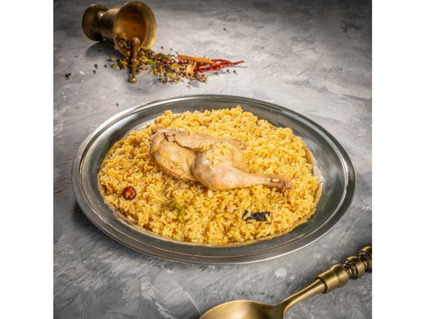كبسة بدوية - نصف دجاجة