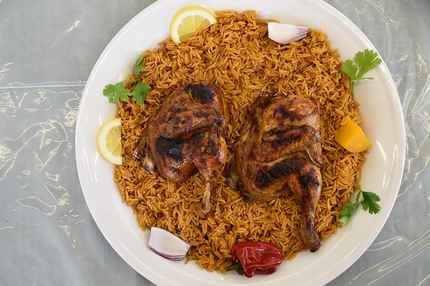 كبسة دجاج - نصف دجاجة