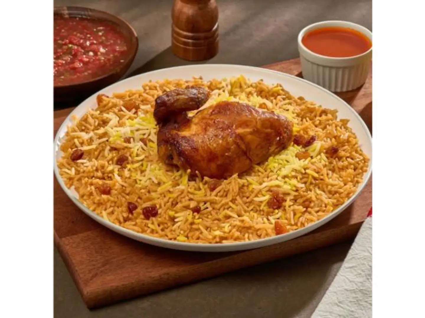 دجاج مقلي مع الأرز - نص حبة