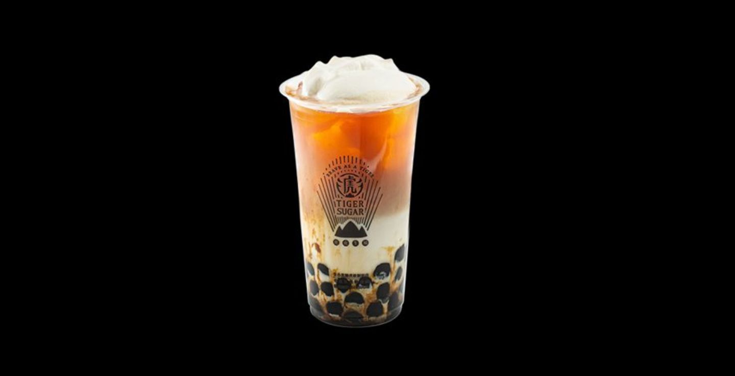 Vintage Tea Latte With Boba - Cold