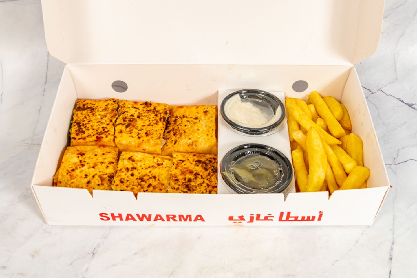 شاورما عربي بالخبز الأحمر - 6 قطع