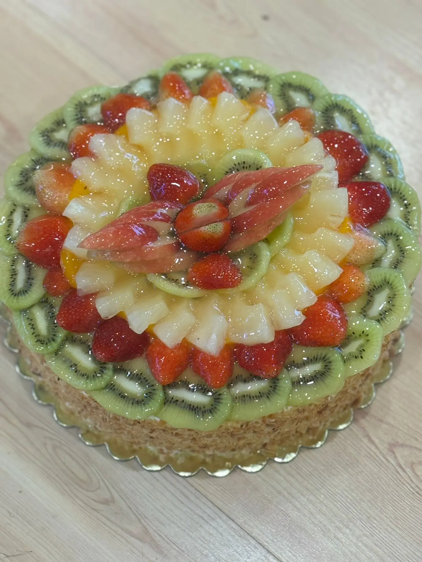 كيكة فواكة  - قطعة