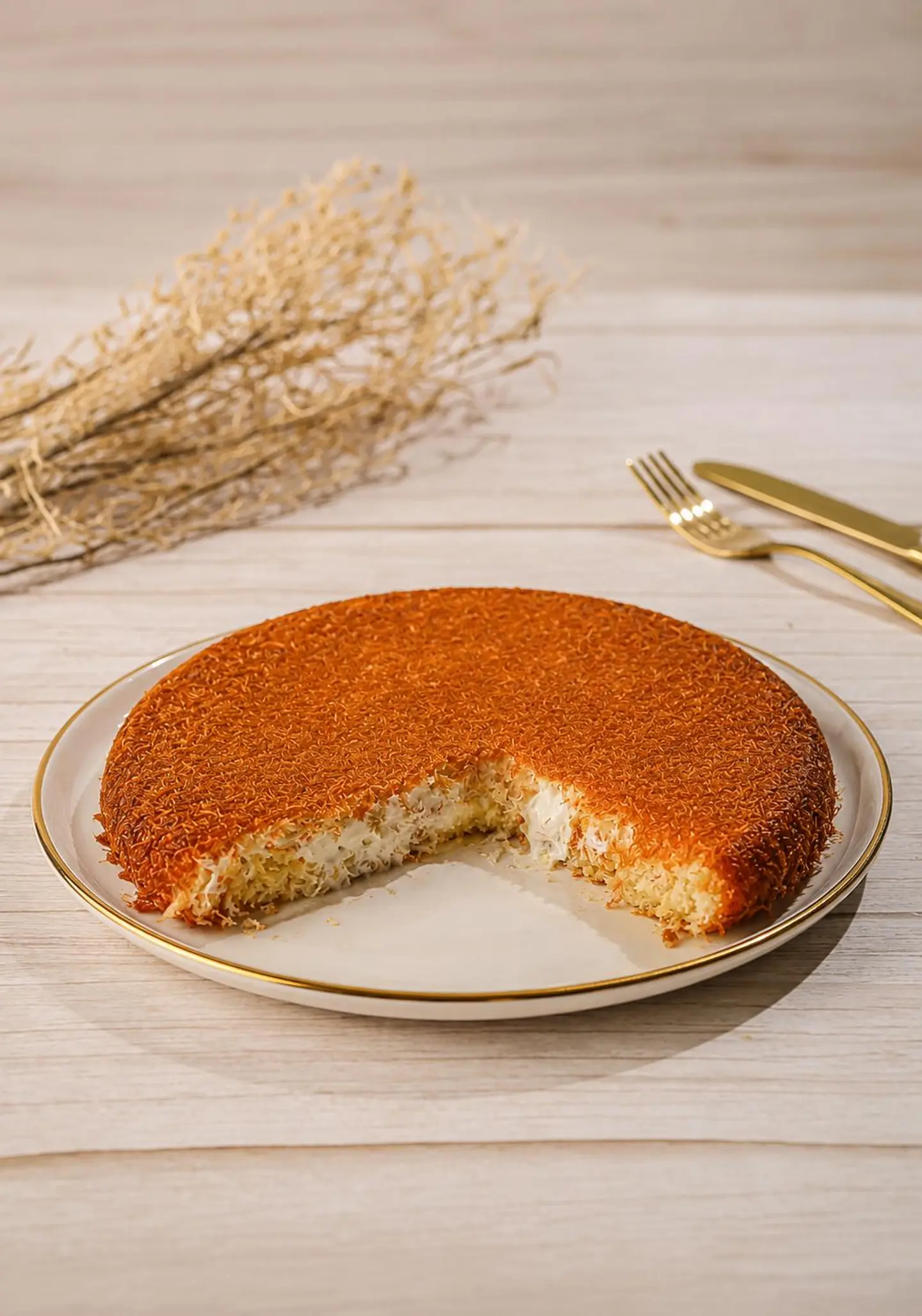 Kunafa With Basbousa - Medium