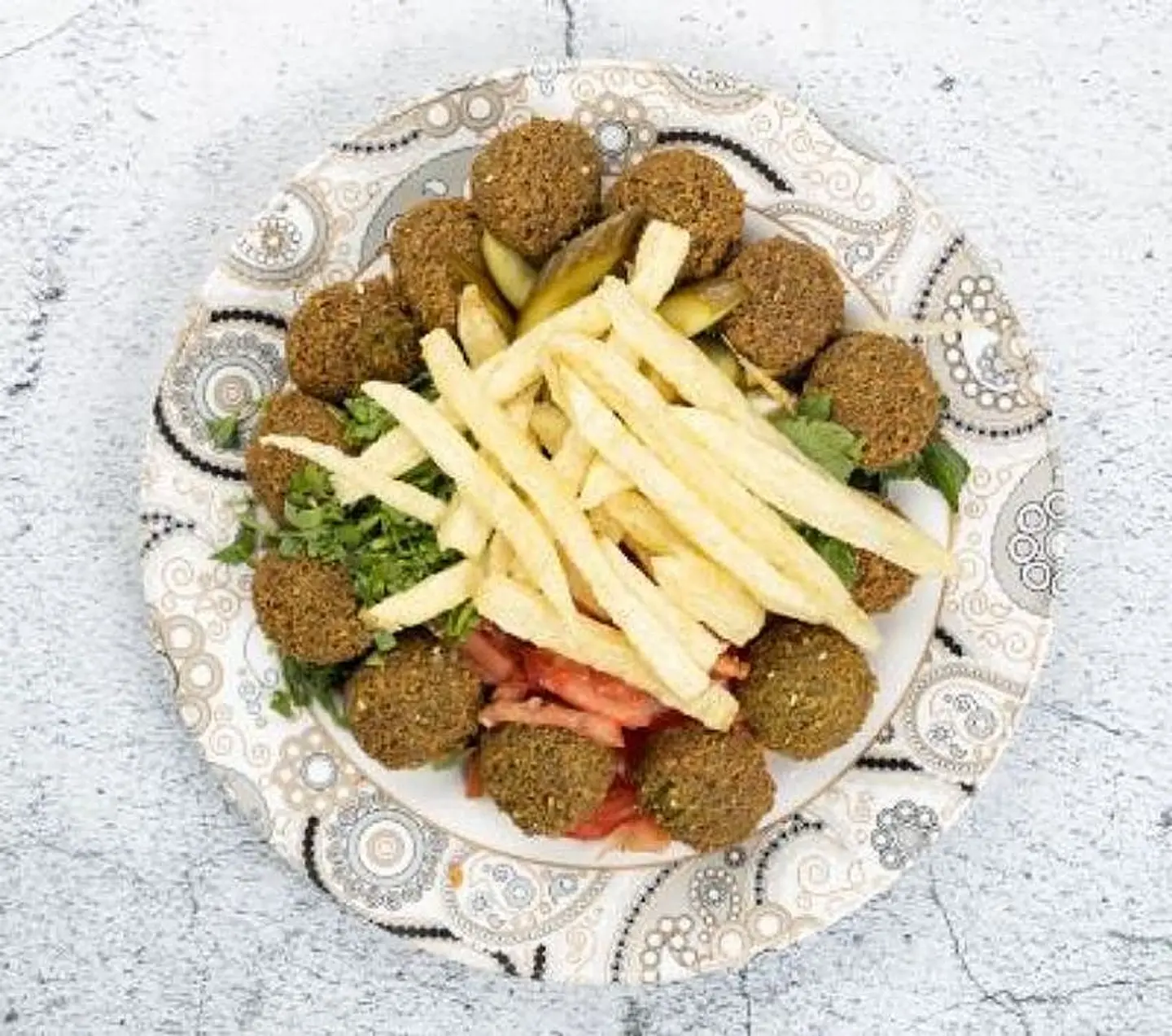 Flafel Plate With French Fries - Small