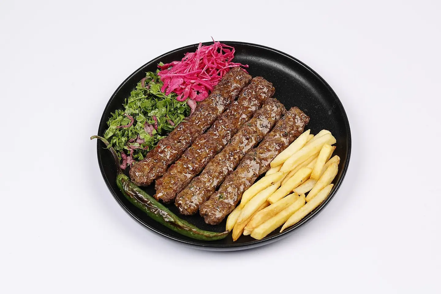 طبق كباب لحم يوناني - 4اسياخ
