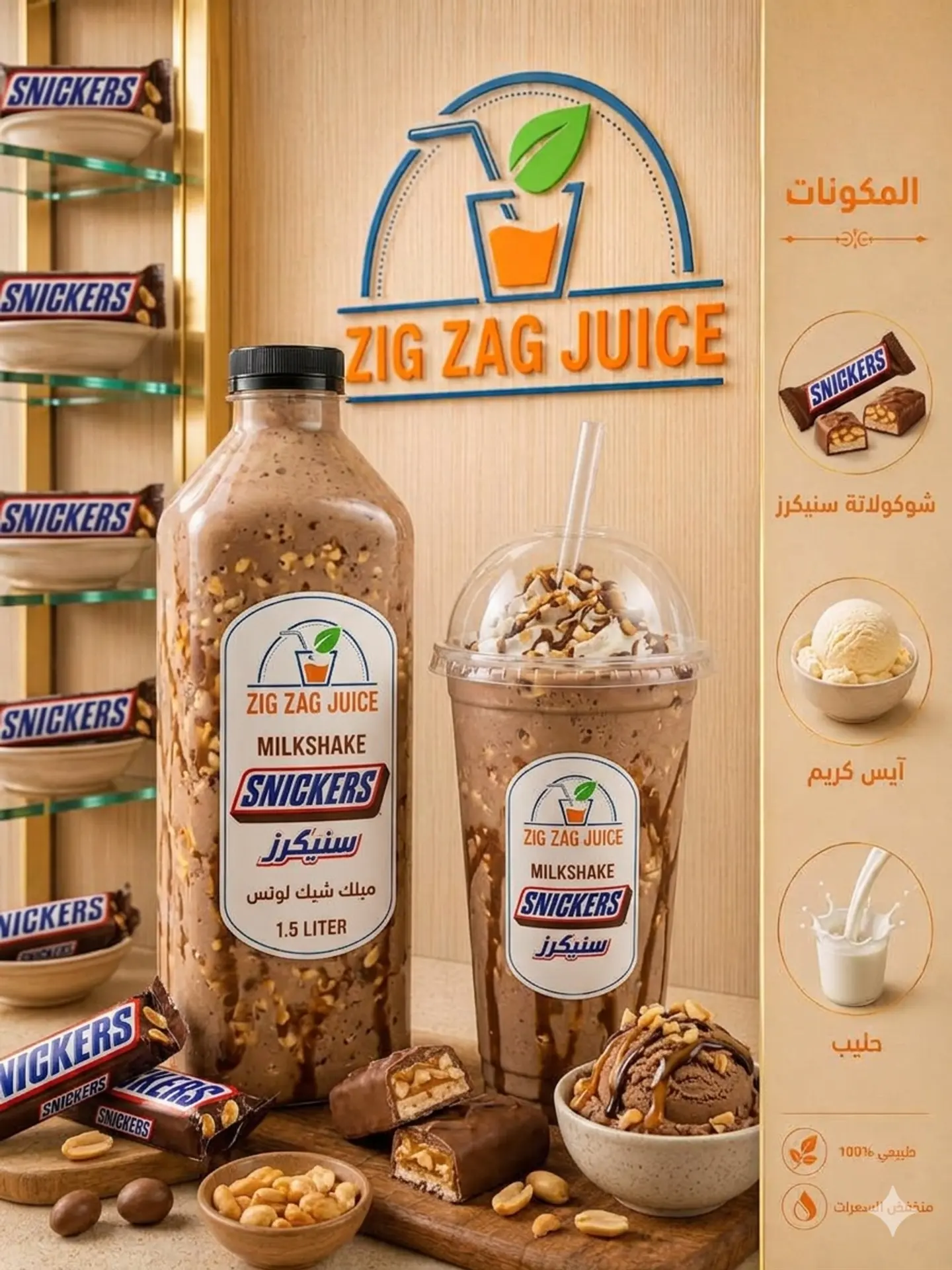 Snickers Milkshake - Cup Medium