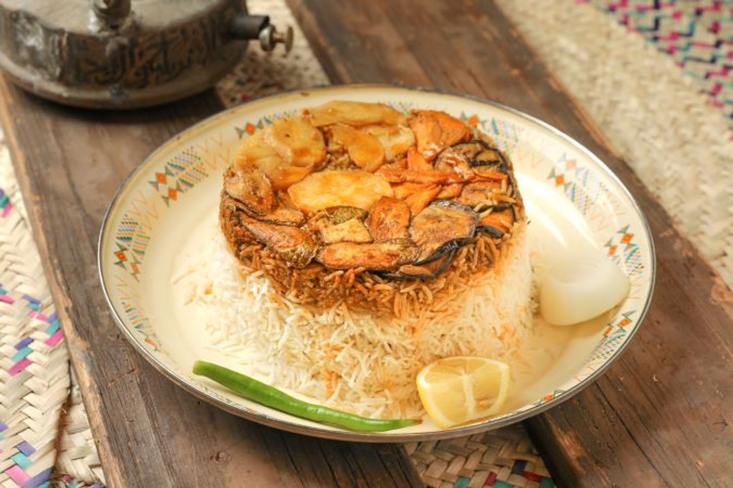 دجاج مقلوبه  - نص حبة دجاج