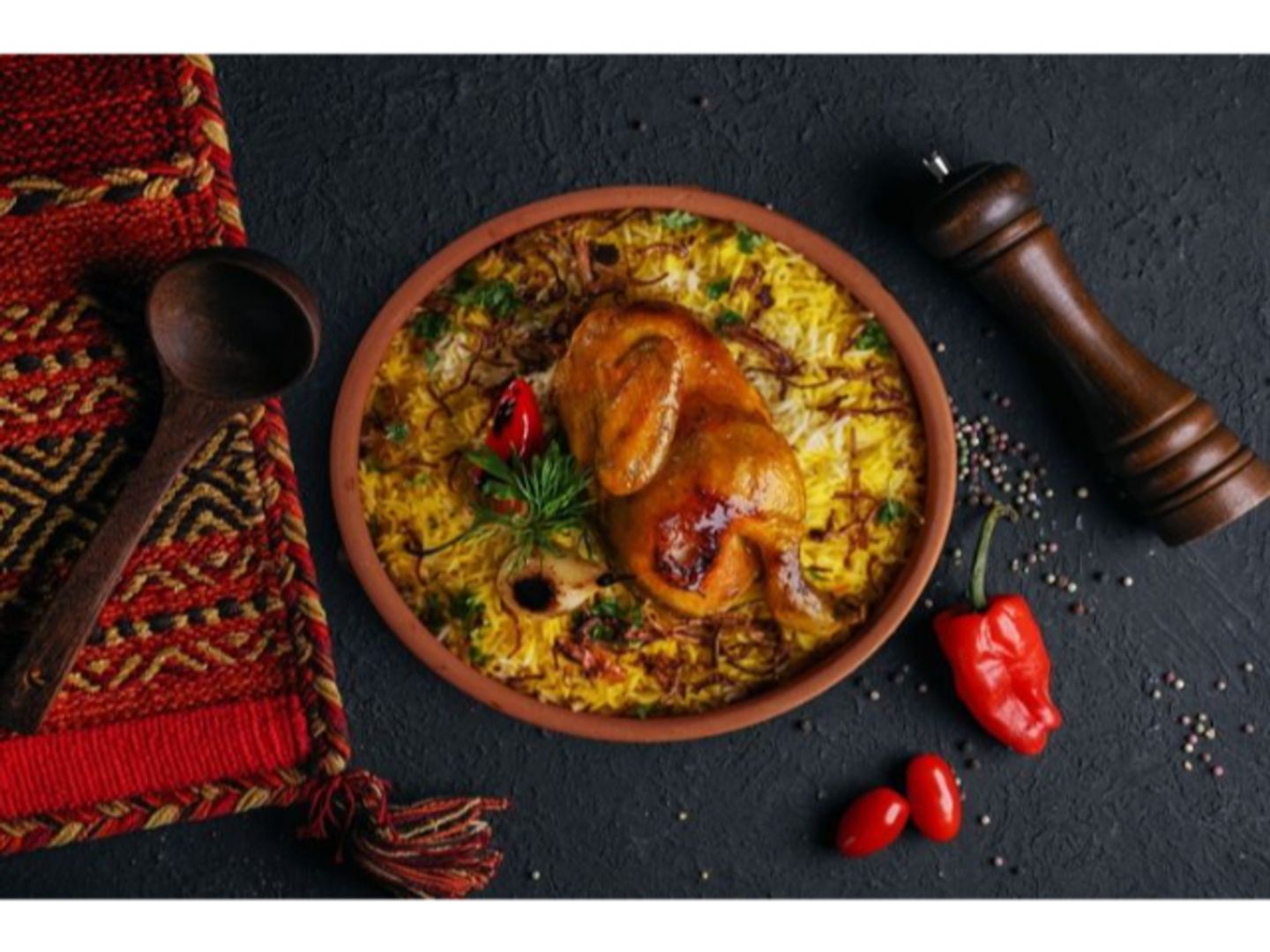 سجنتشر دجاج - نصف دجاجة مع الأرز