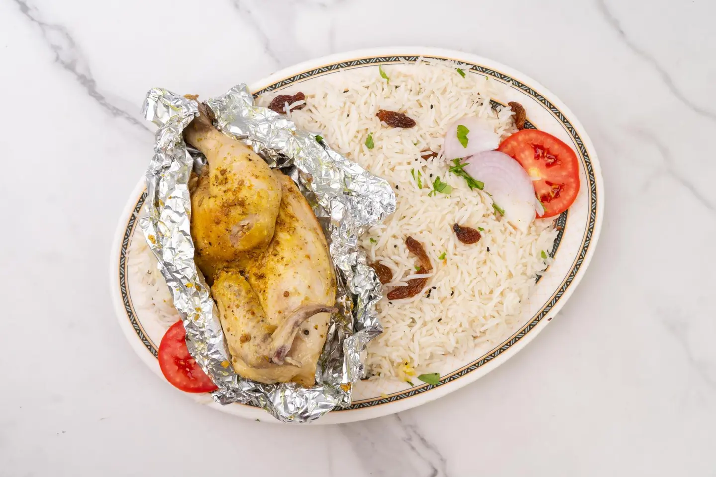 دجاج حنيذ - نصف دجاجة