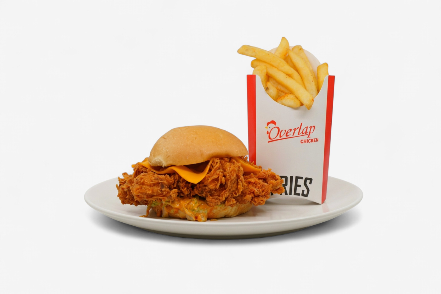 Honey Mustard Burger With Fries - Honey Mustard Burger With Fries