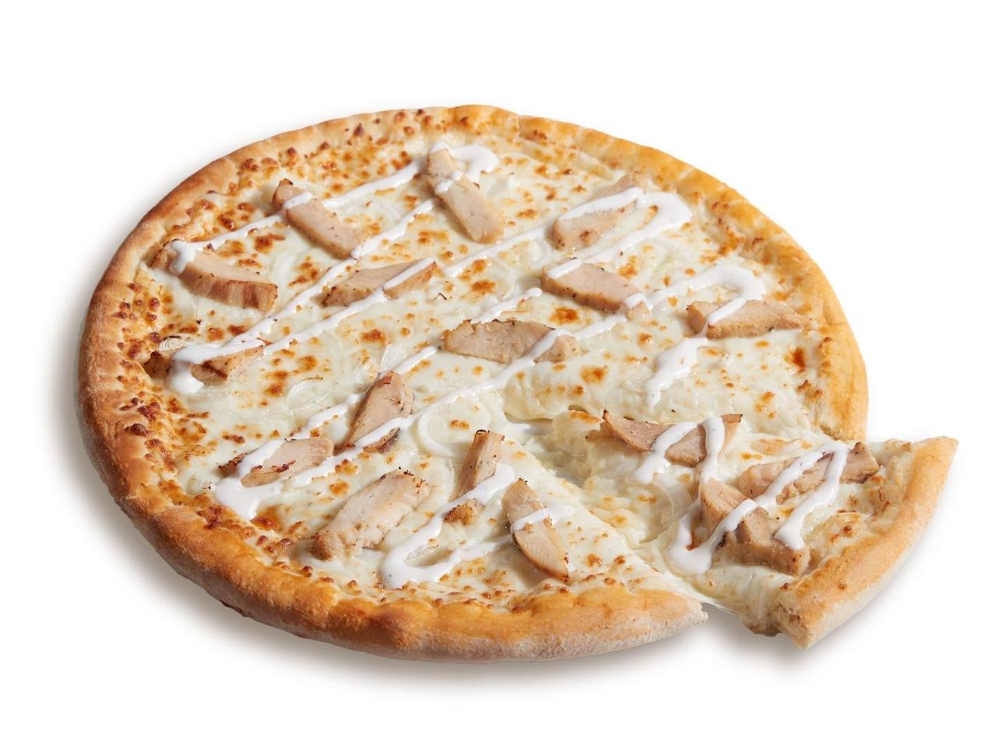 Melted Cheese And Chicken Pizza - Middle
