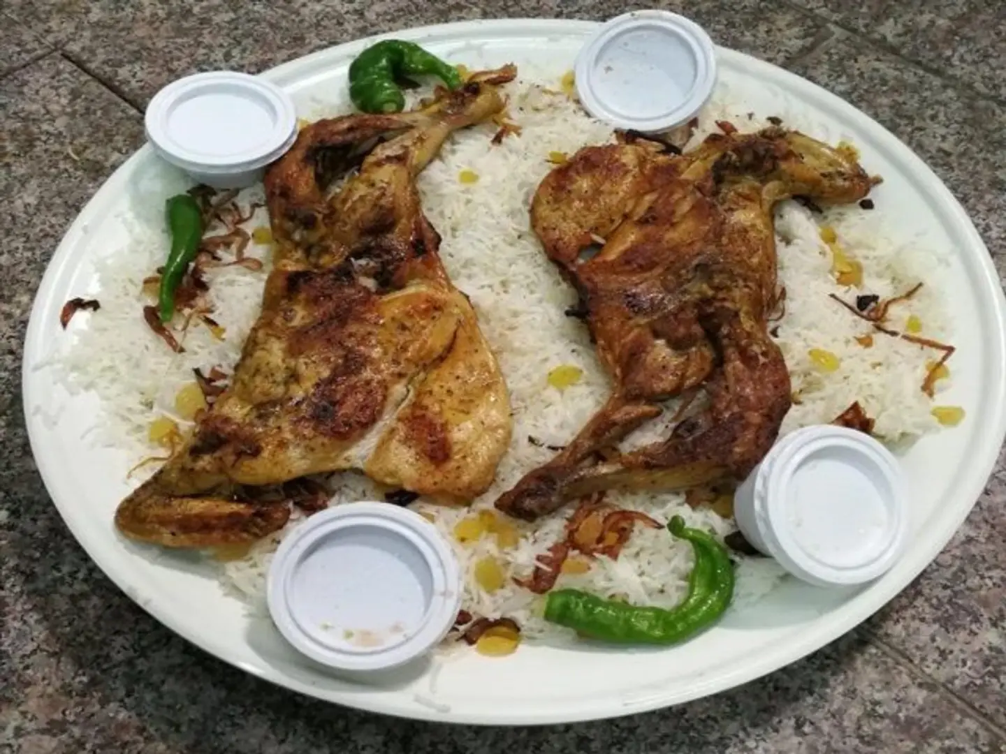 Chicken Madbi With Rice - Half A Chicken