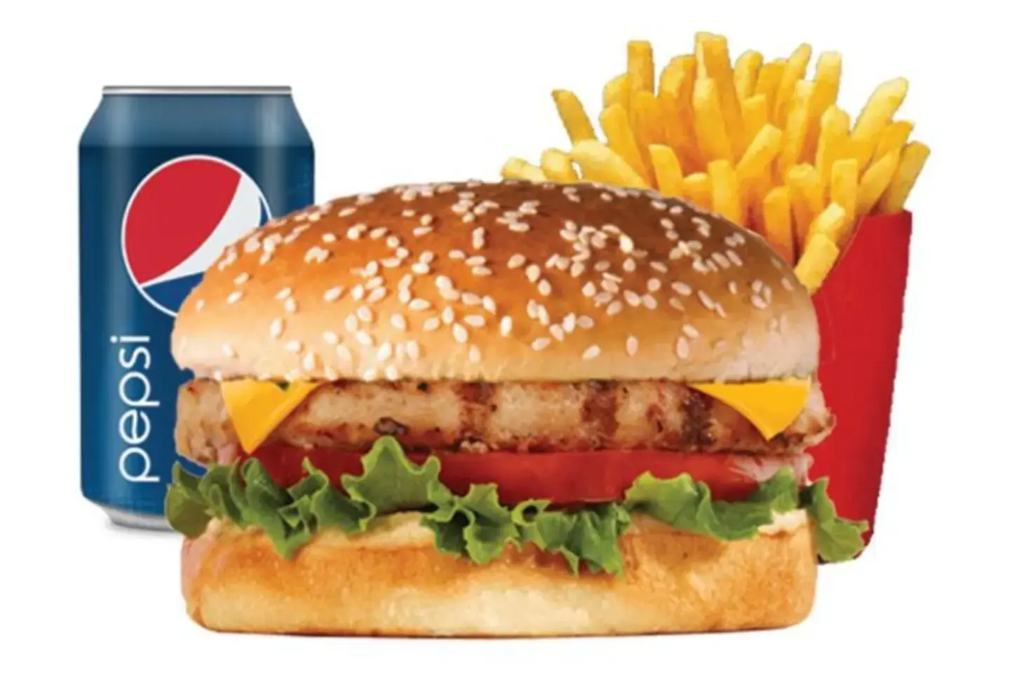 Grilled Chicken Burger Meal - Single