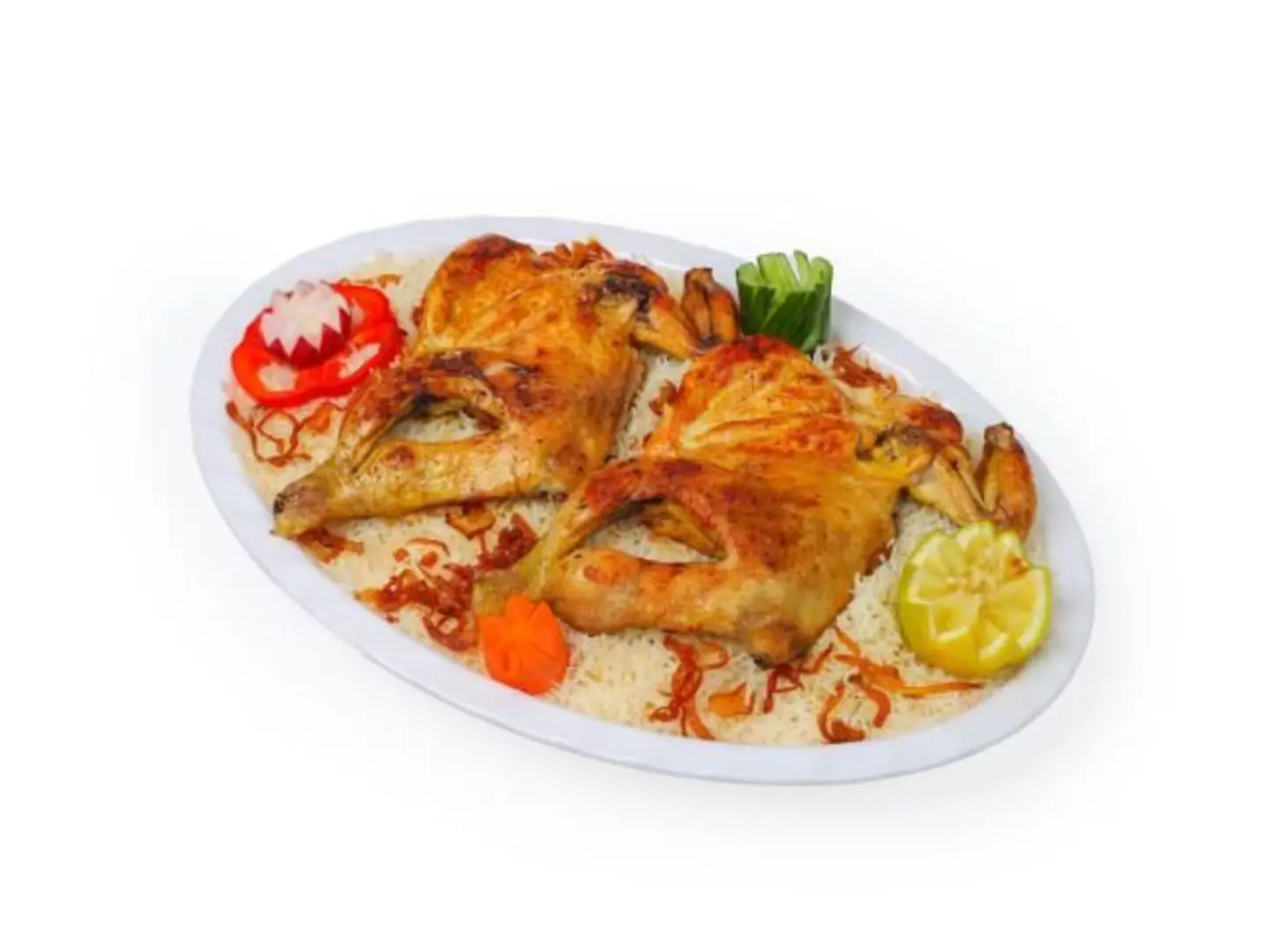 دجاج مظبي نصف حبة - رز بشاوري