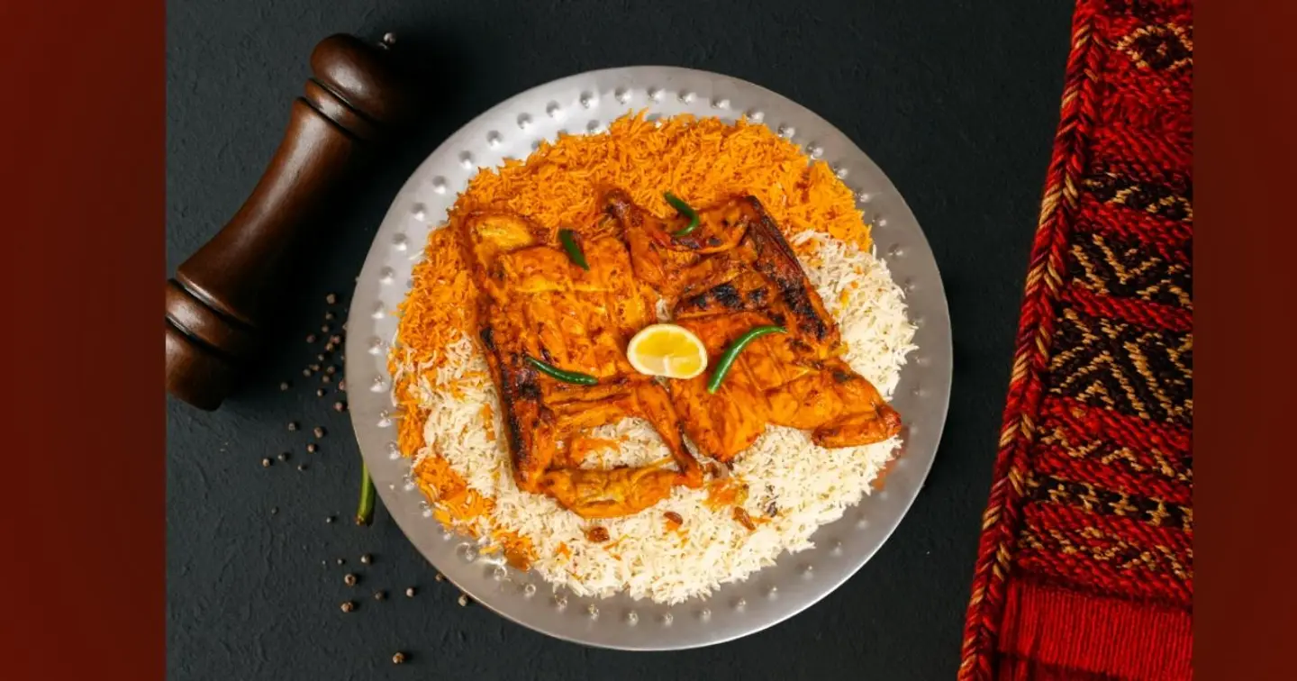 Charcoal Grill With Rice - Half Piece