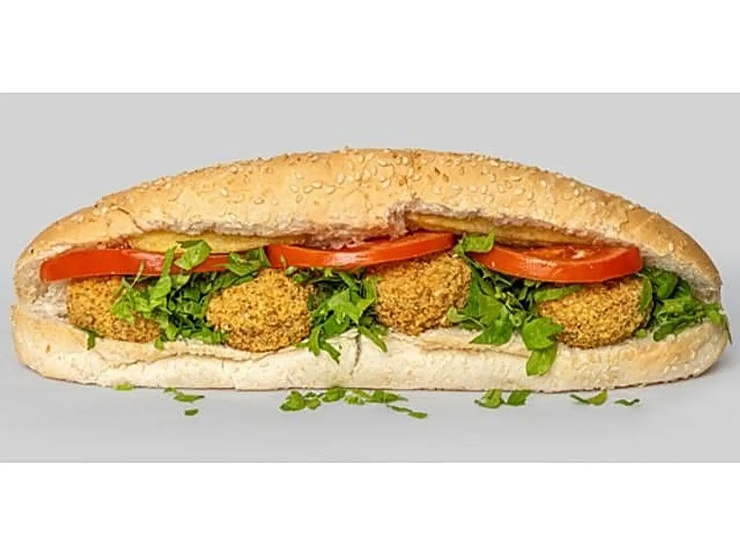 Falafel Sandwich With Eggs Samoli Bread - Small