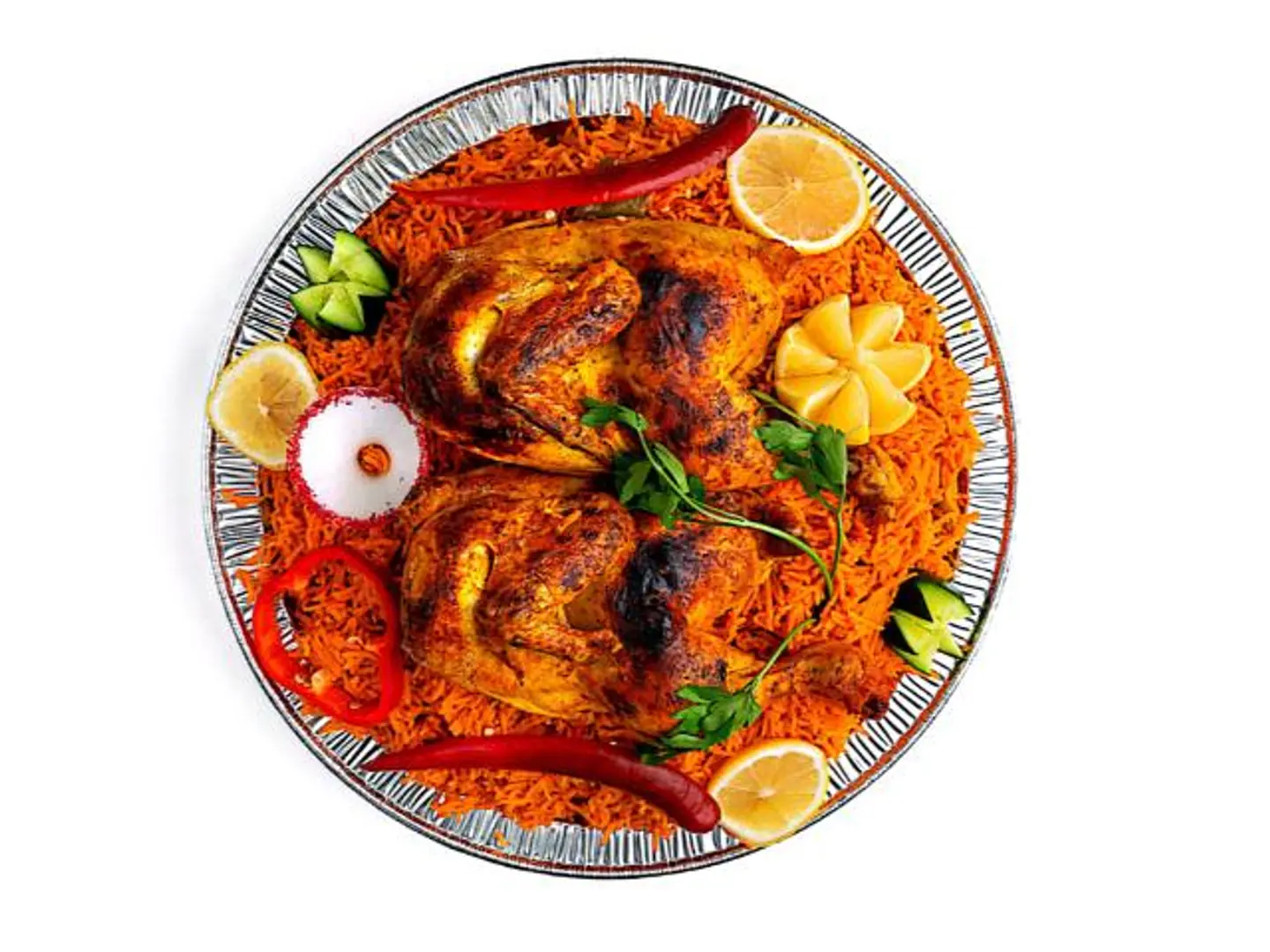 دجاج مندي مع رز وليمة - صغير
