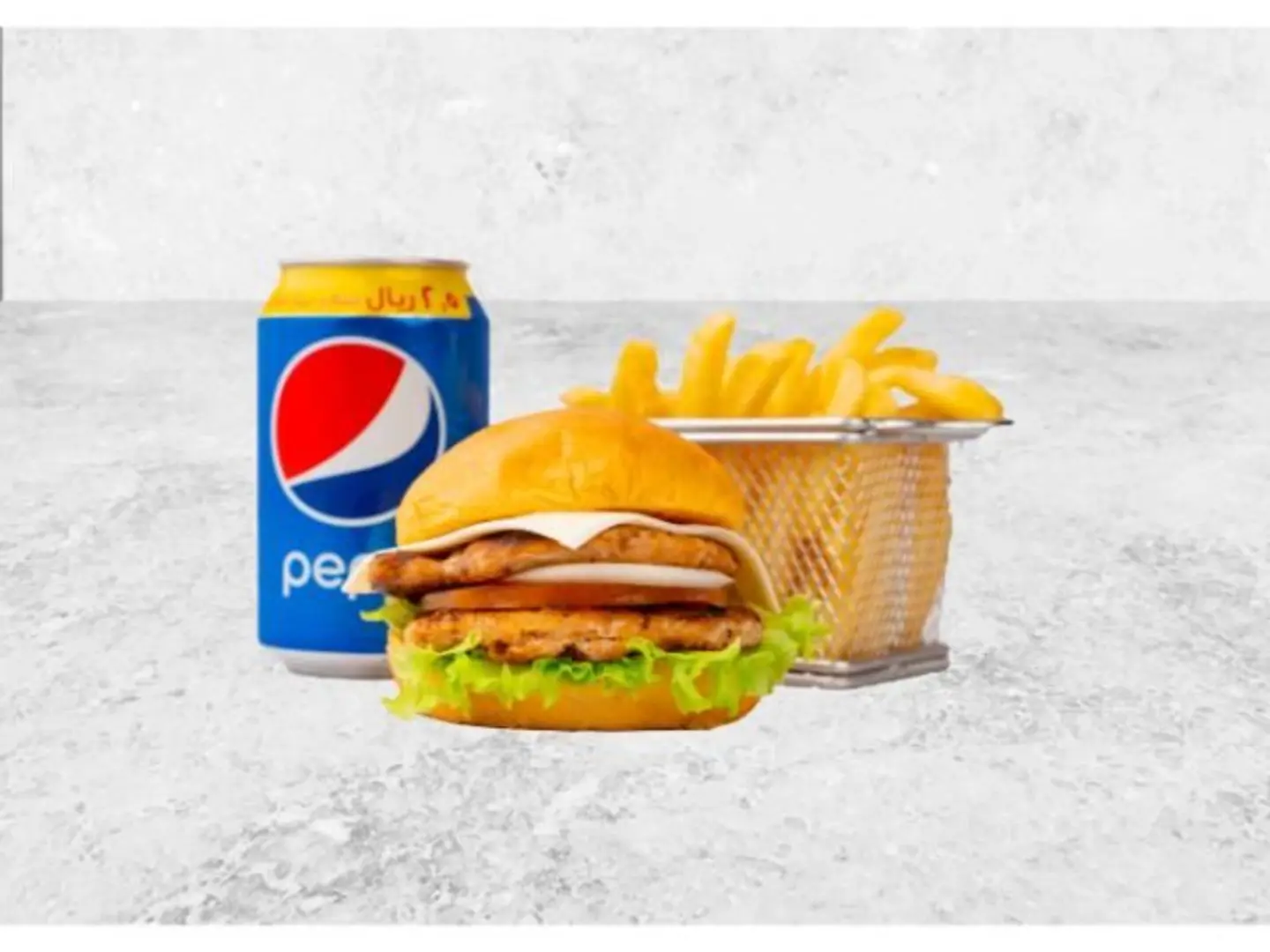 Double Chicken Burger Meal - Regular