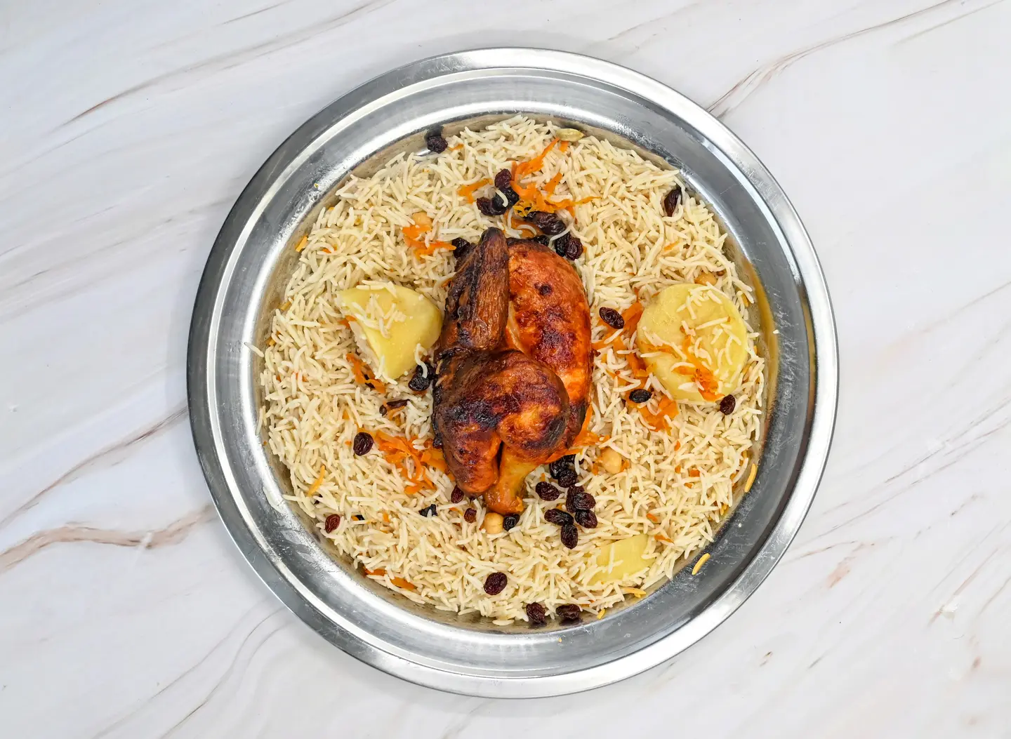 Grilled Chicken With Rice - Half A Chicken