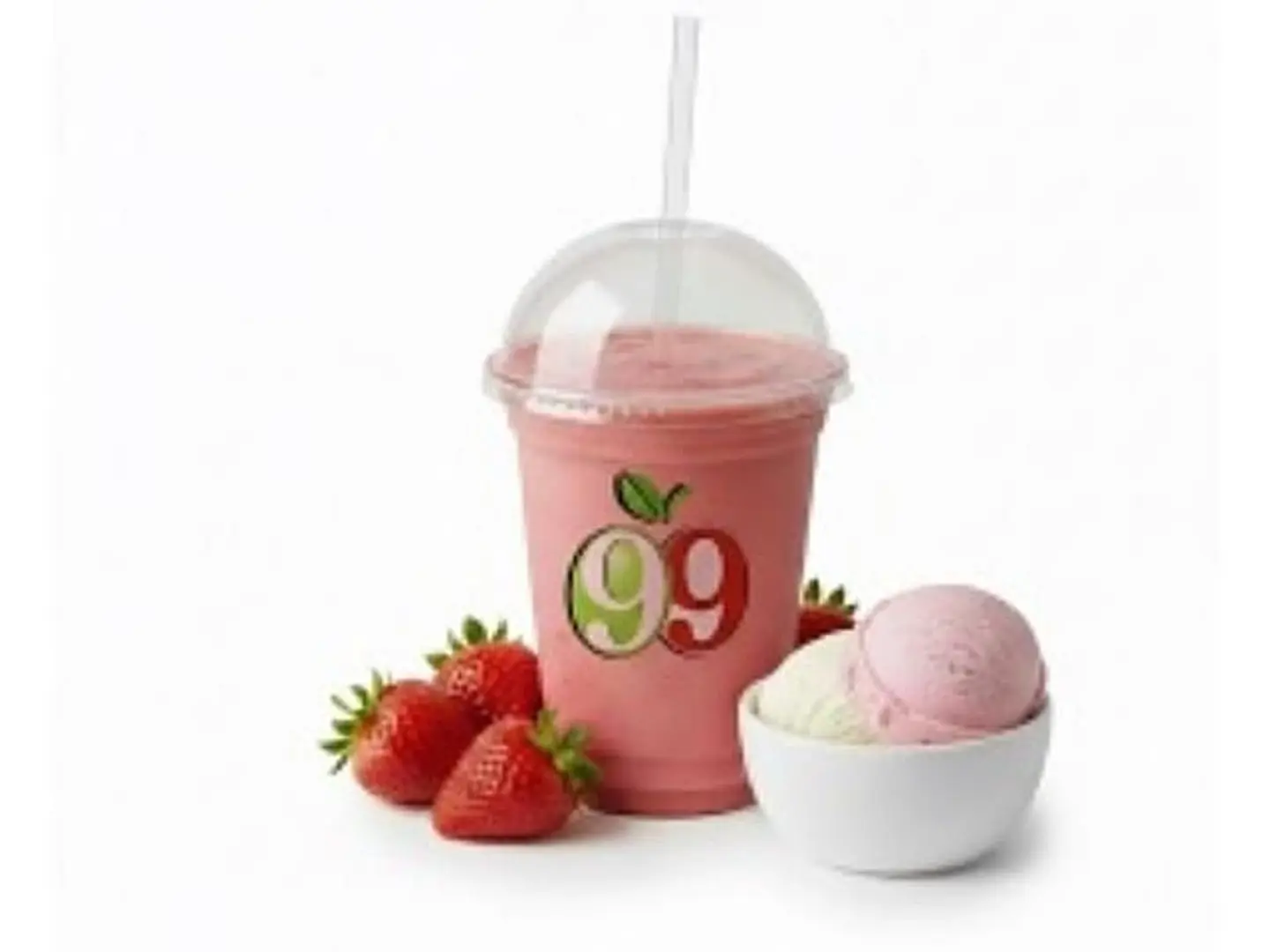 Strawberry With Icecream Smoothie - Medium Cup