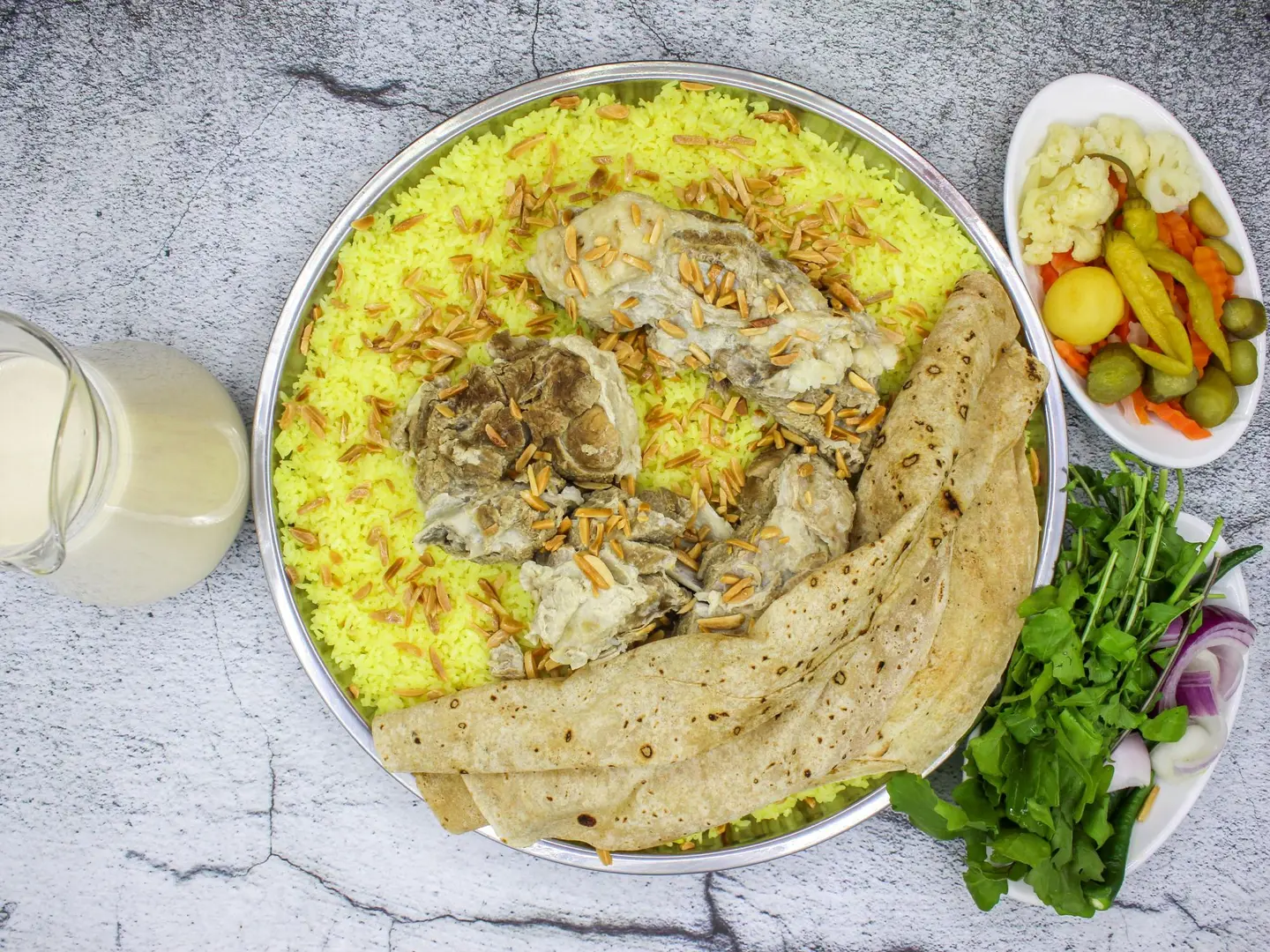 Jordanian Mansaf With Local Meat - For One Person