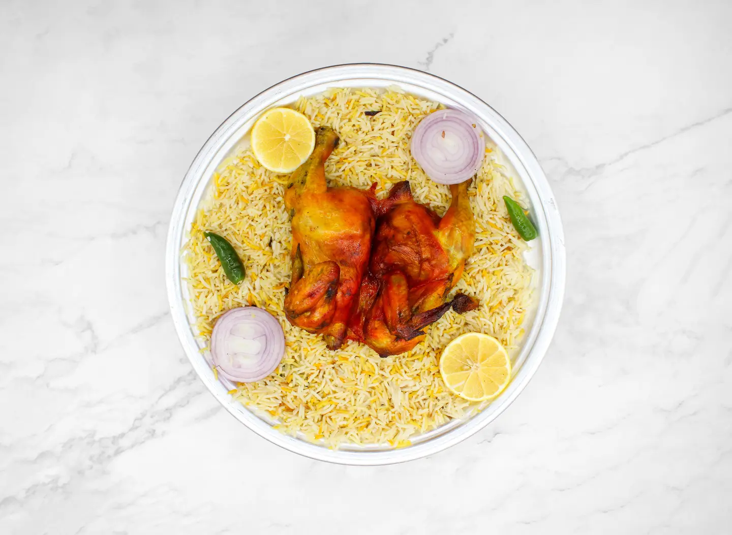 Mandi Chicken With Rice With Shower Mathloutha - Half Chicken
