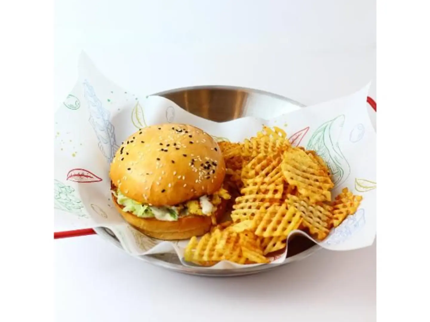 برجر جريل دجاج وجبة - برجر جريل دجاج وجبة-