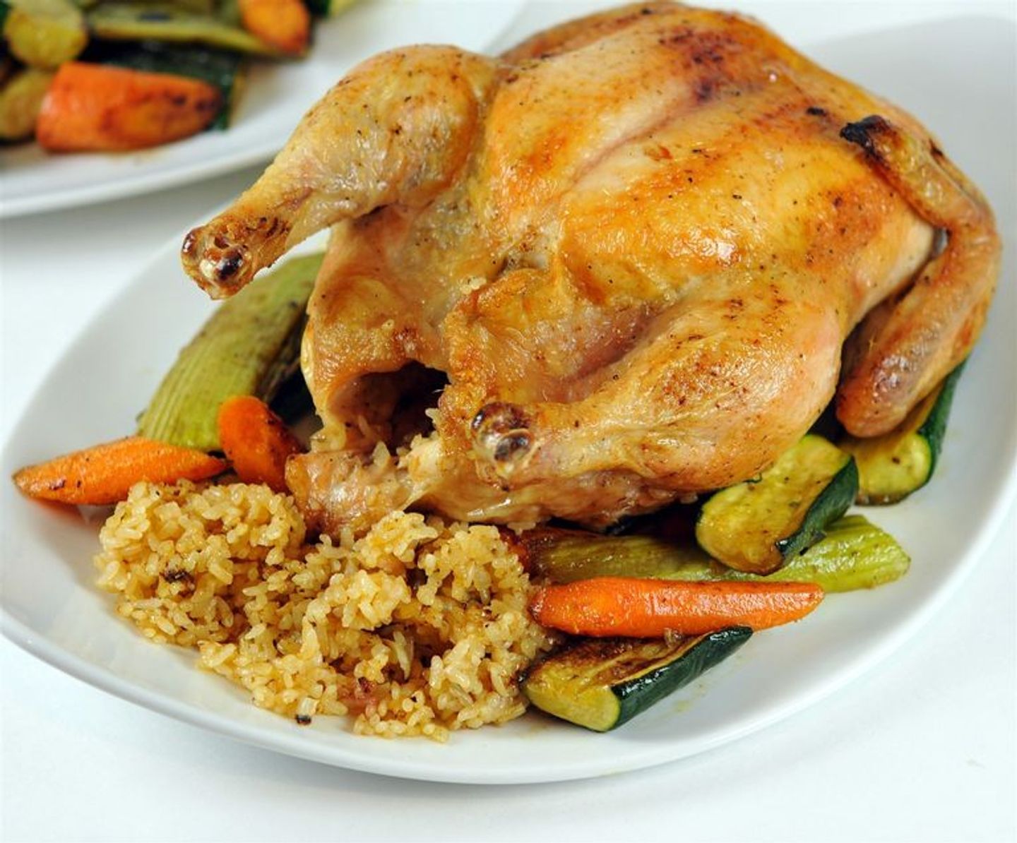 Chicken With Rice And Vegetables - Half Chicken
