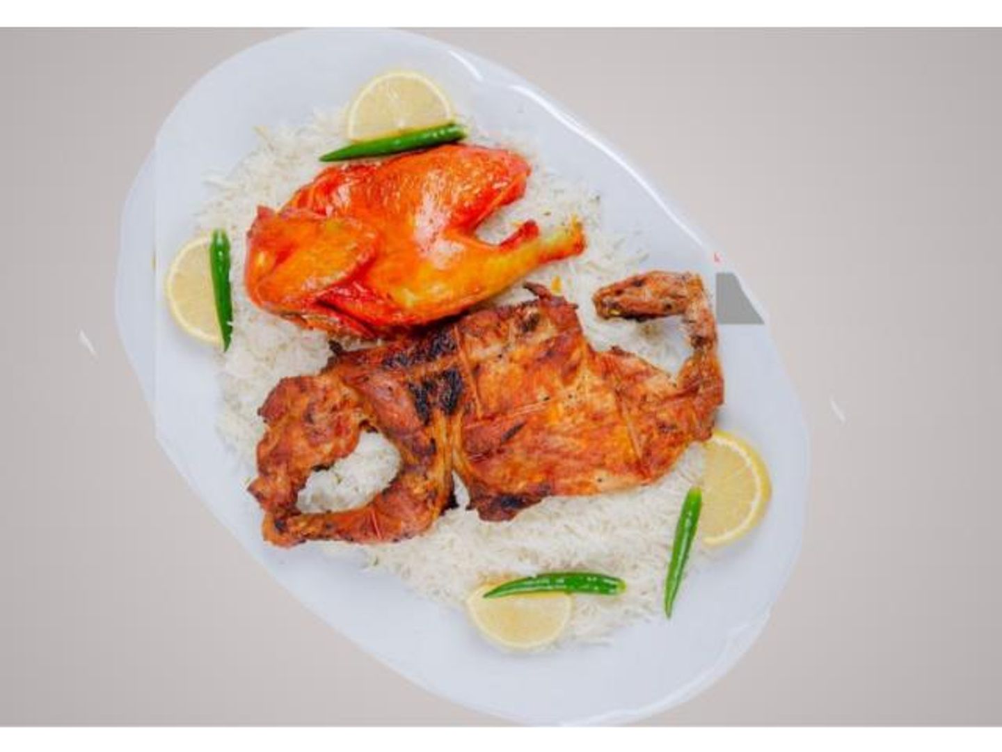 دجاج على الفحم رز بخاري نص - صغير