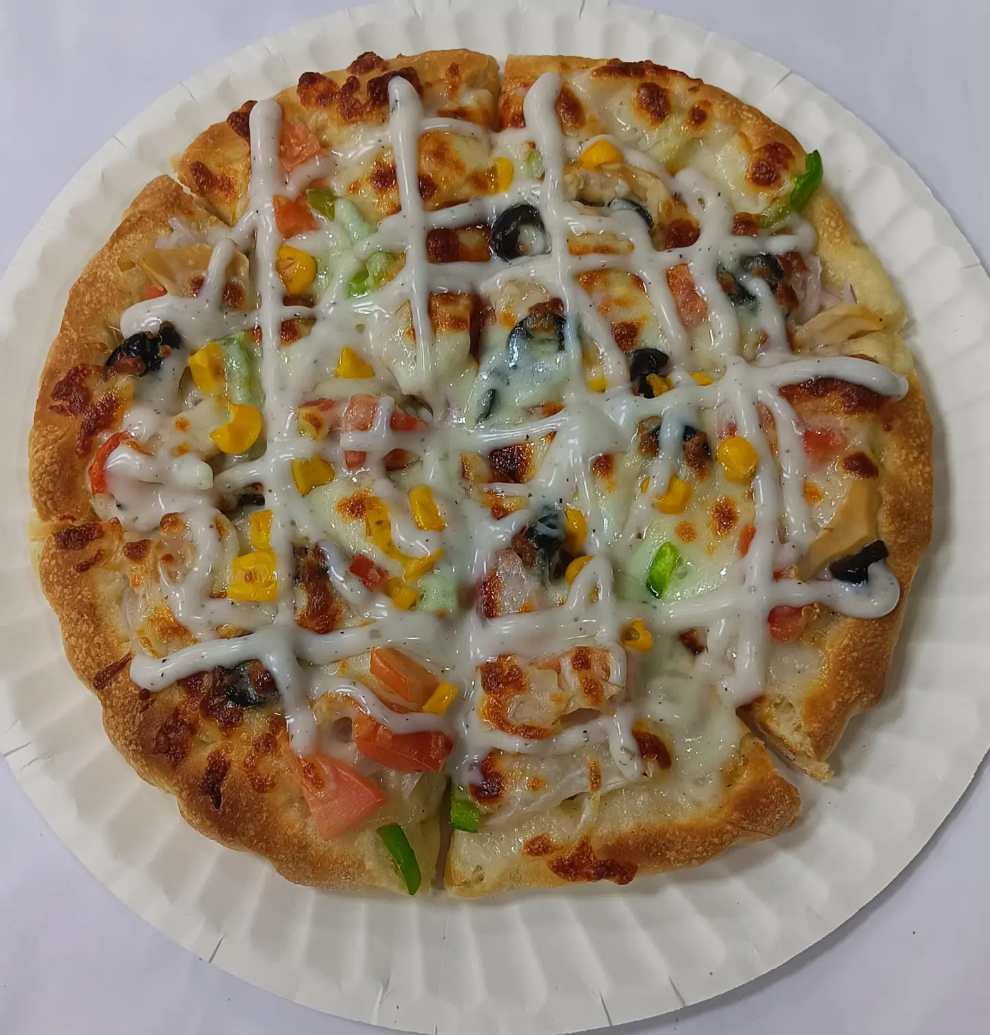 بيتزا الرانش بالخضار - بيتزا الرانش بالخضار صغير