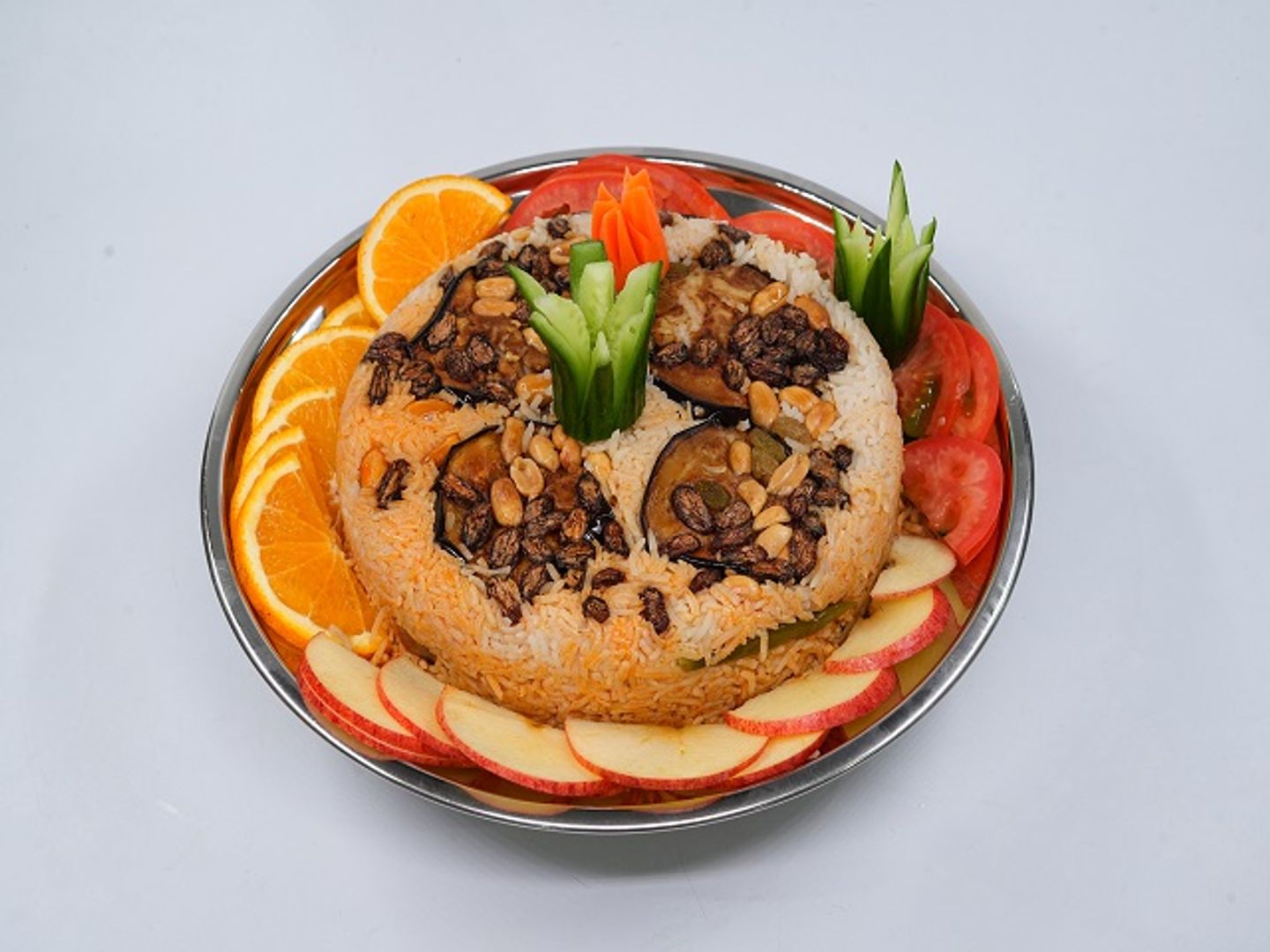 مقلوبه - نص دجاج مقلوبة