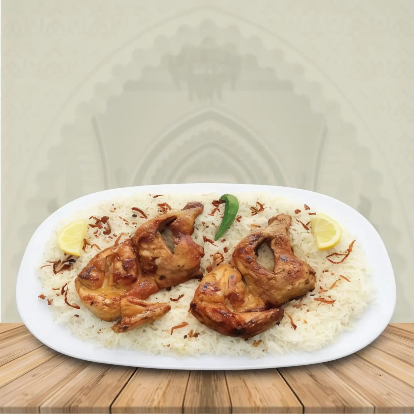 Madhbi Chicken With Mathlouthah Rice - Half A Chicken