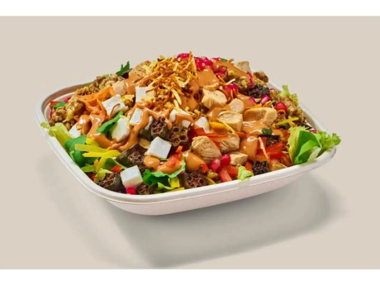 سلطة شاورما - وسط