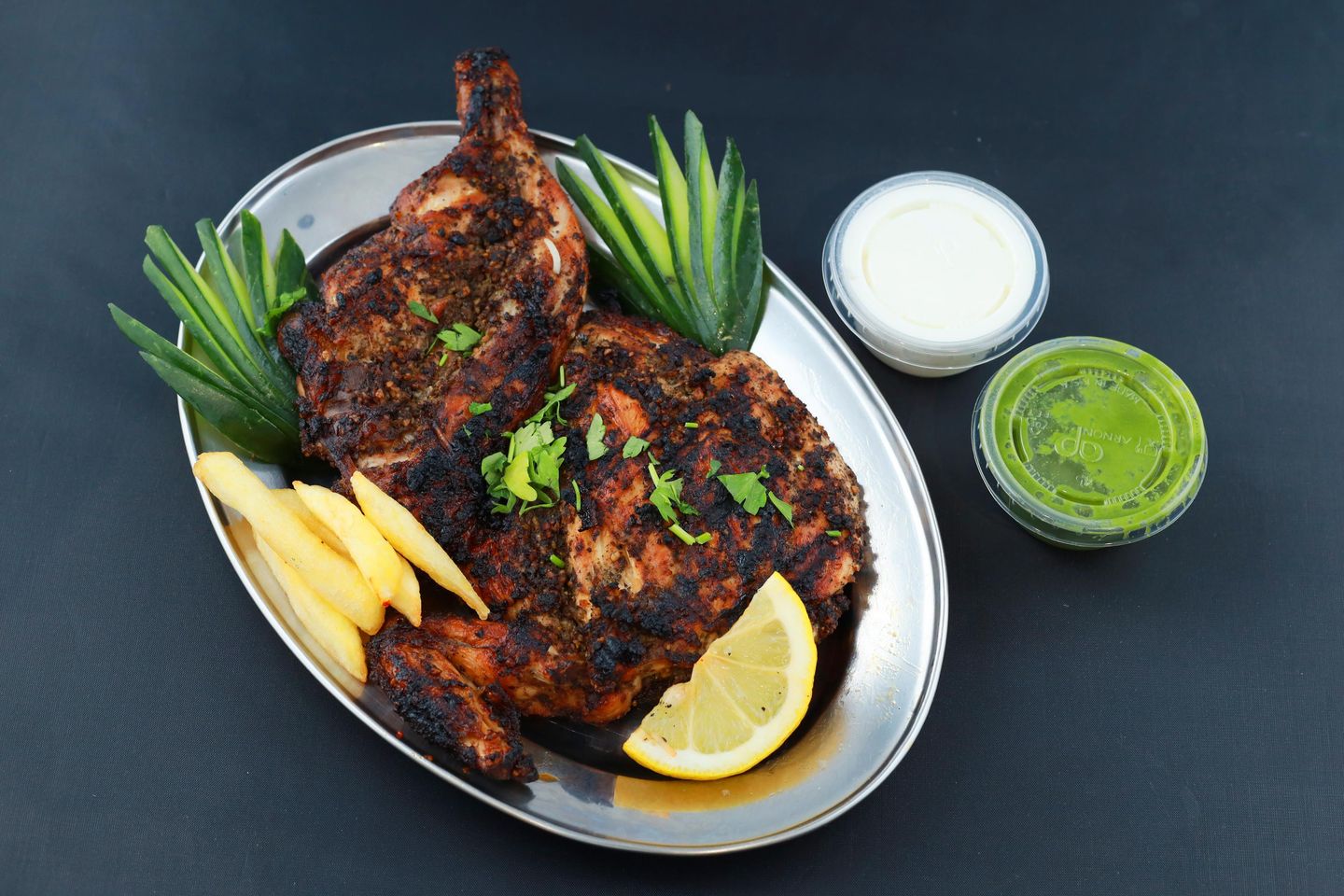 Peri Peri Chicken On Charcoal Without Rice - Half Chicken
