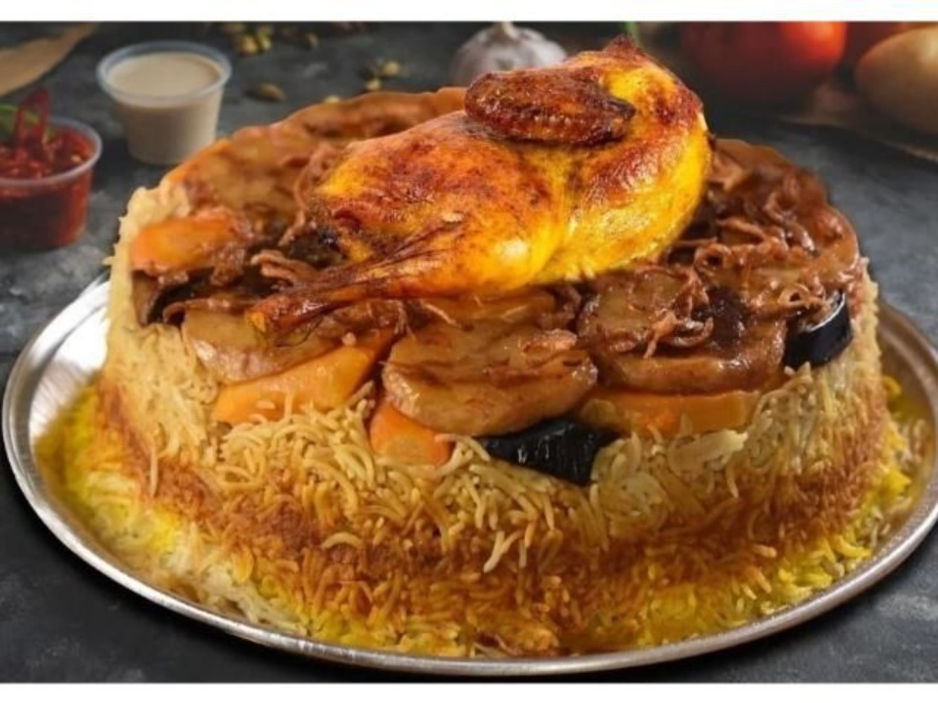 مقلوبة - نص حبة دجاج