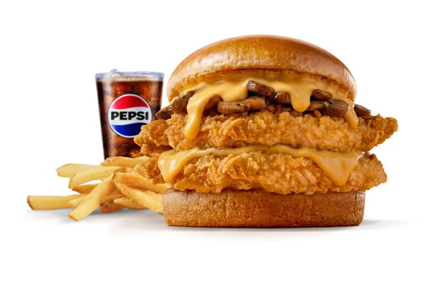 Double Homestyle Chicken Mushroom Melt Combo - Regular