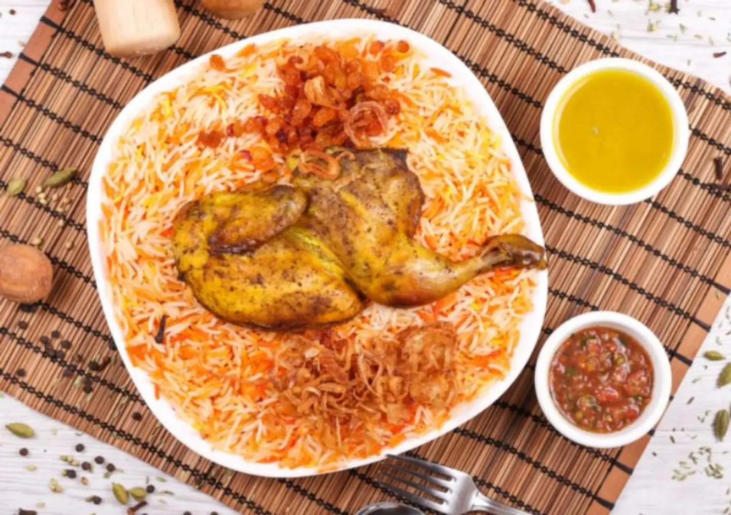 Mandi Chicken With Rice - Half A Chicken