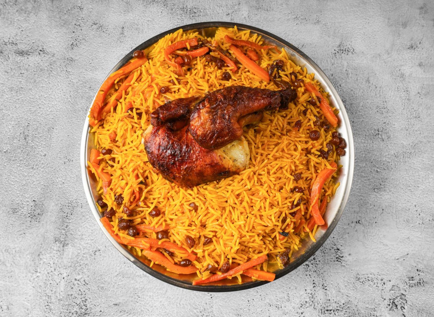 دجاج شواية مدخن على الحطب - نصف دجاجة