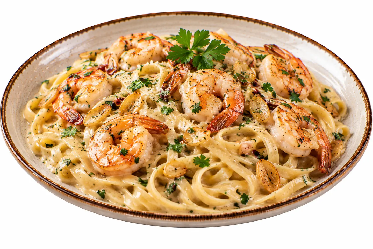 Pasta With Garlic And Shrimp - 120 Grams