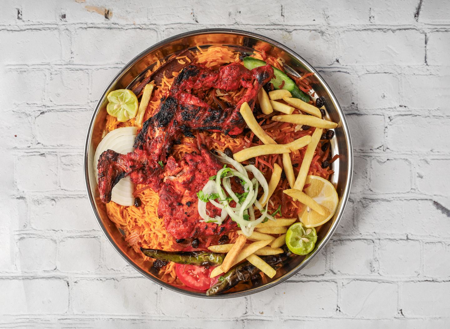 نص دجاج ع الفحم - بدون رز