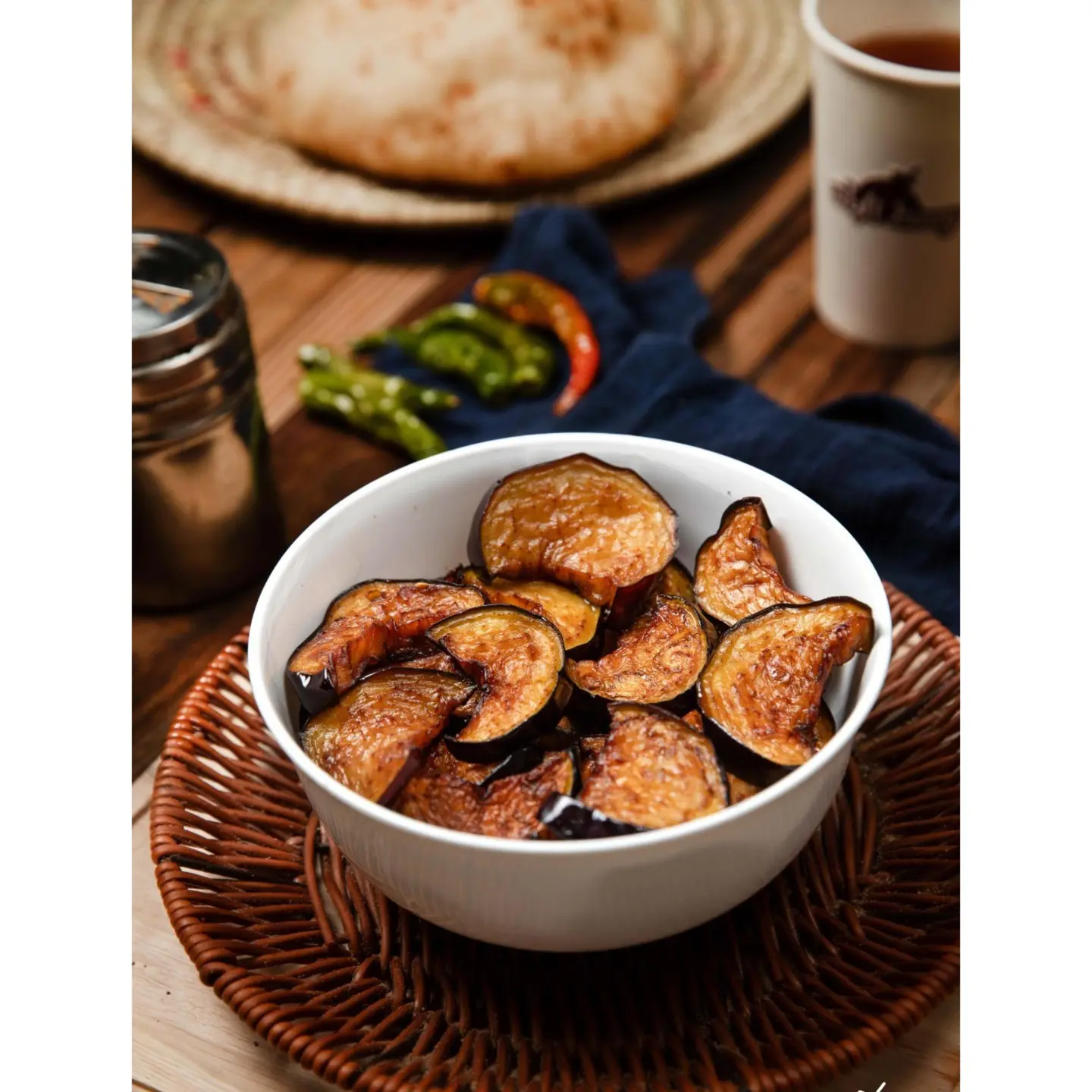 Fried Eggplant - Salad