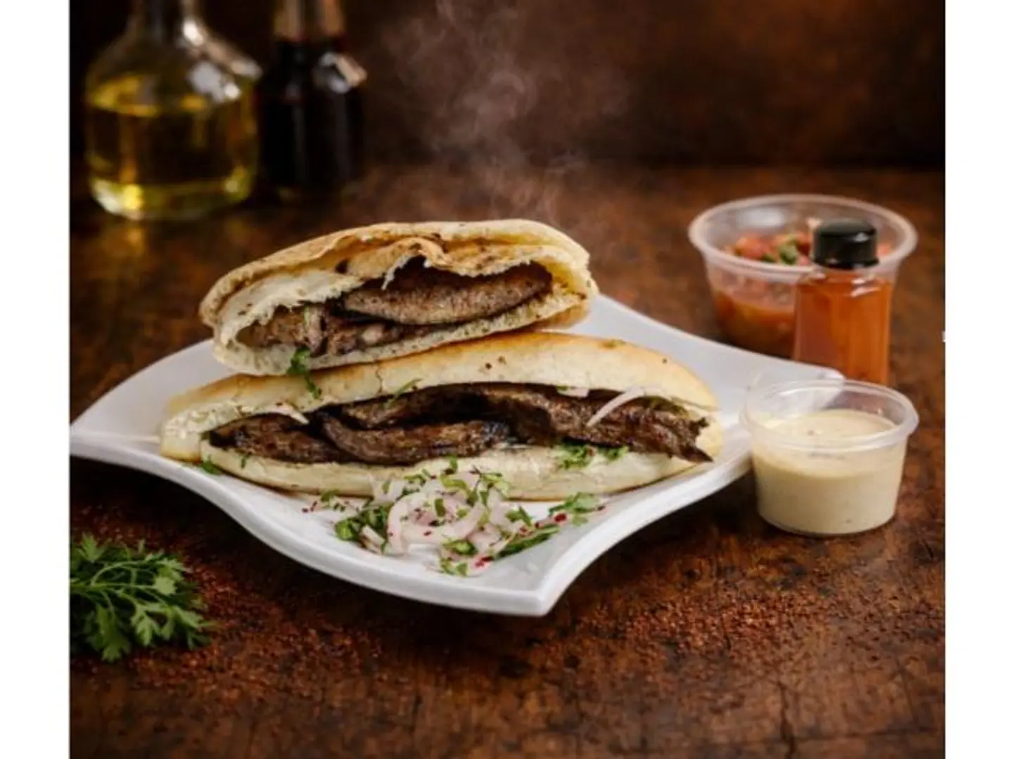 كبدة مشوية - خبز صامولي