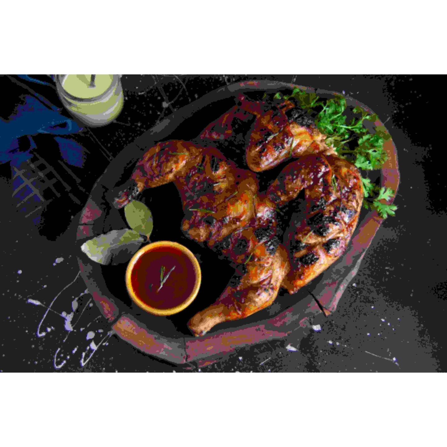 حبة دجاج على الفحم  - سادة