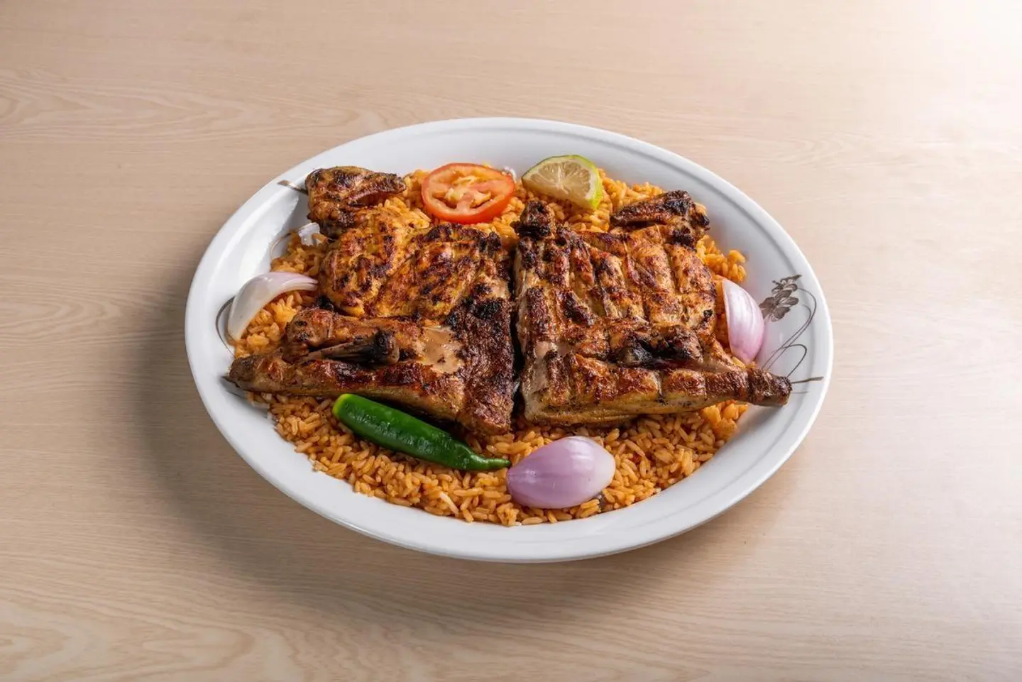 Half A Chicken Charcoal - Bukhari Rice