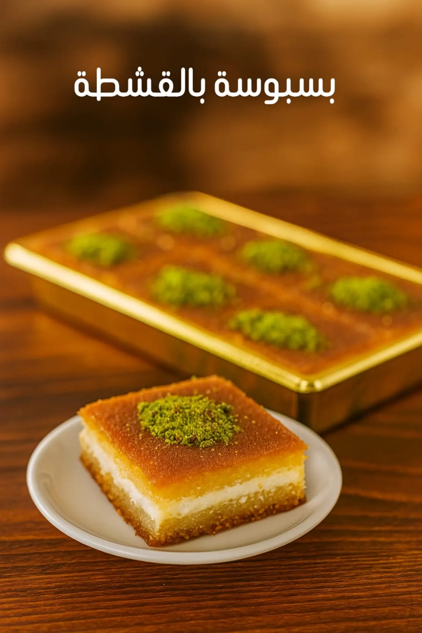 بسبوسة بالقشطة - صغير