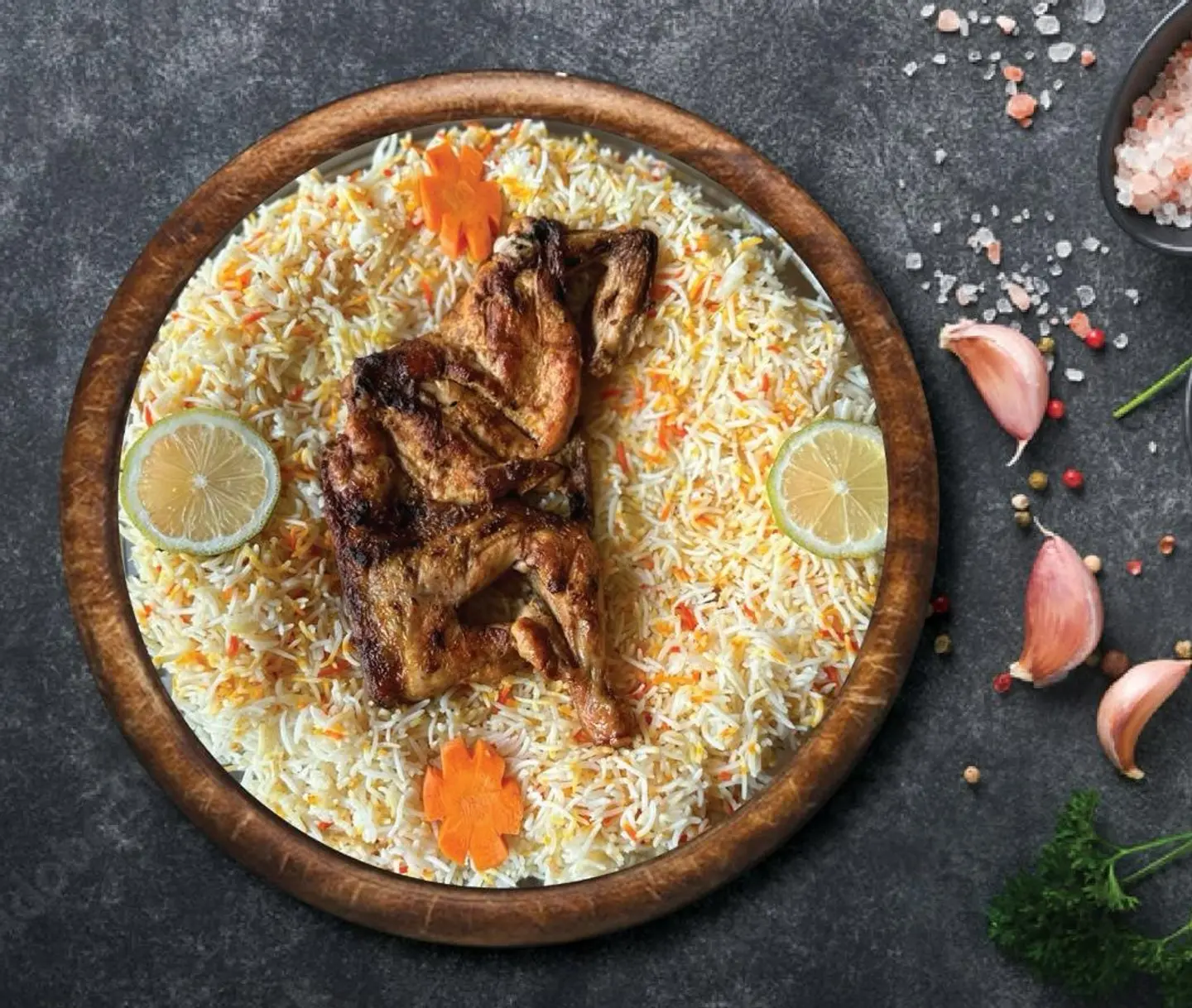 برياني دجاج على الفحم - ربع