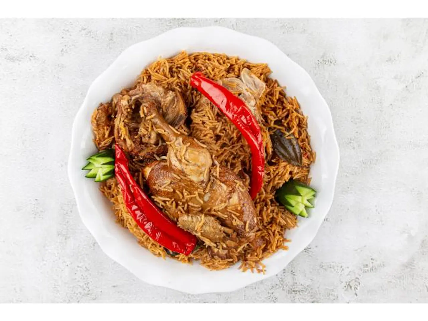 دجاج مضغوط - نص دجاجة مع الارز الشعبي