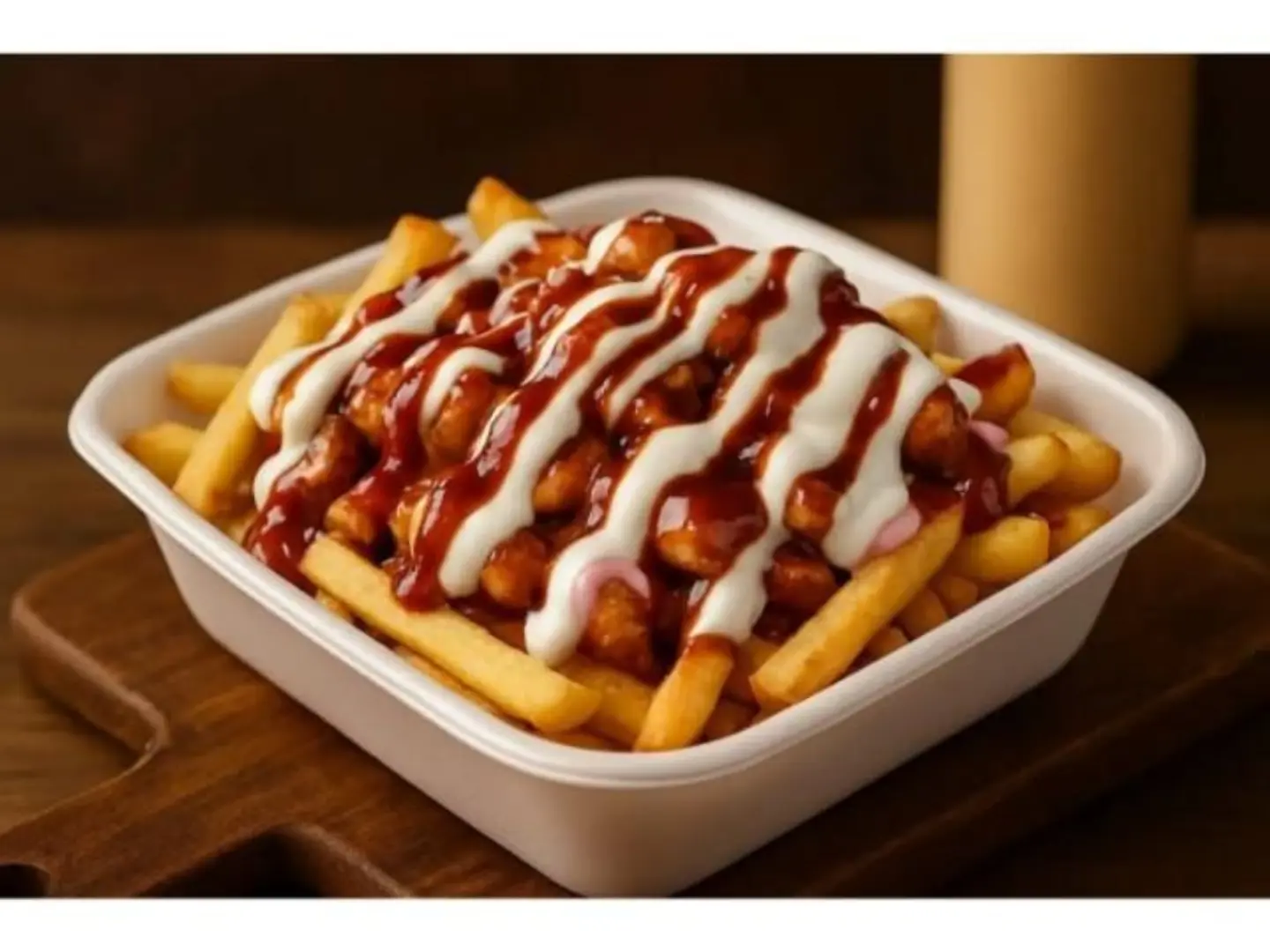 طبق بطاطس أصابع بالكاتشب - وسط