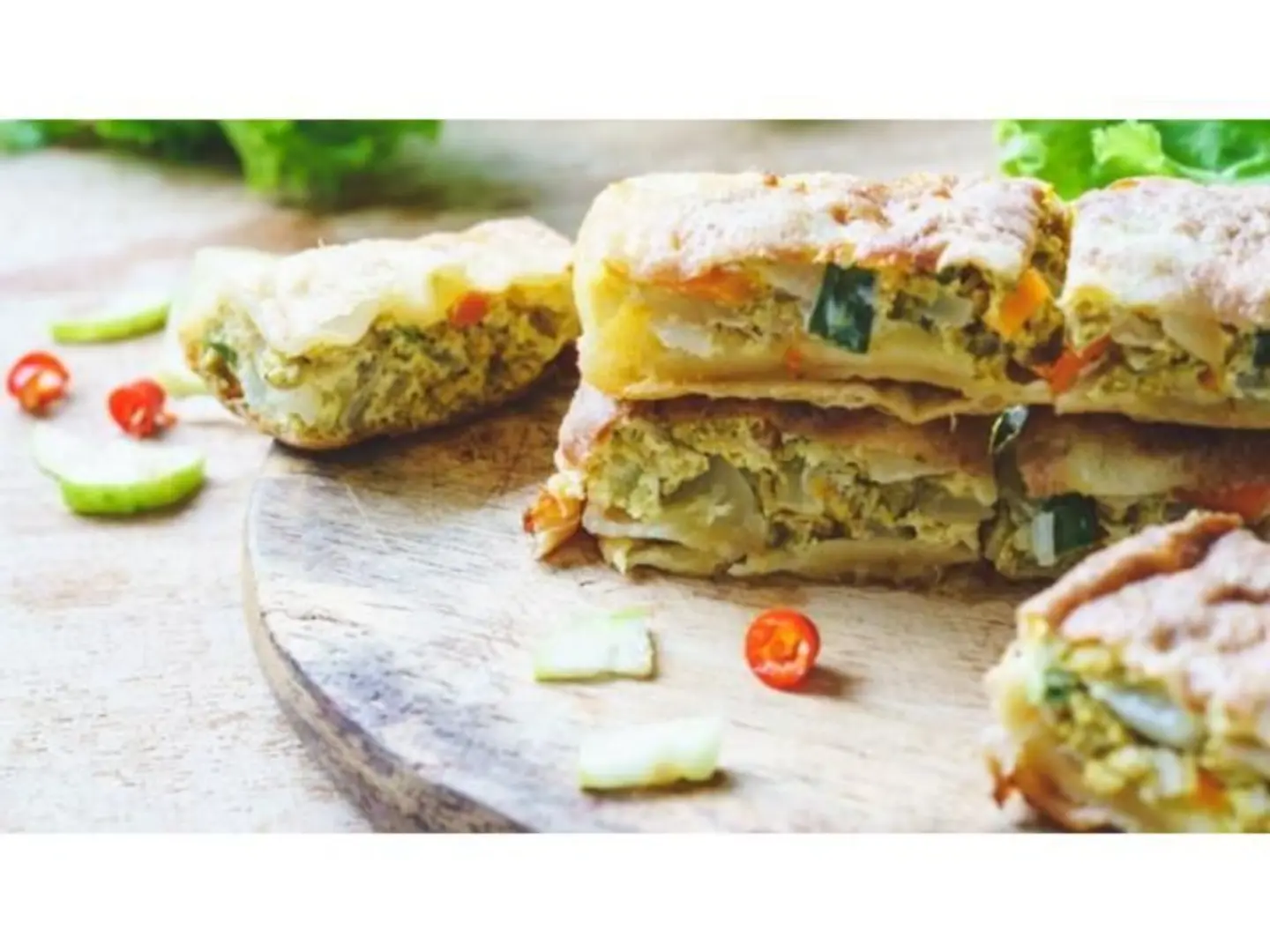 مطبق تونة وخضار - بدون بيض